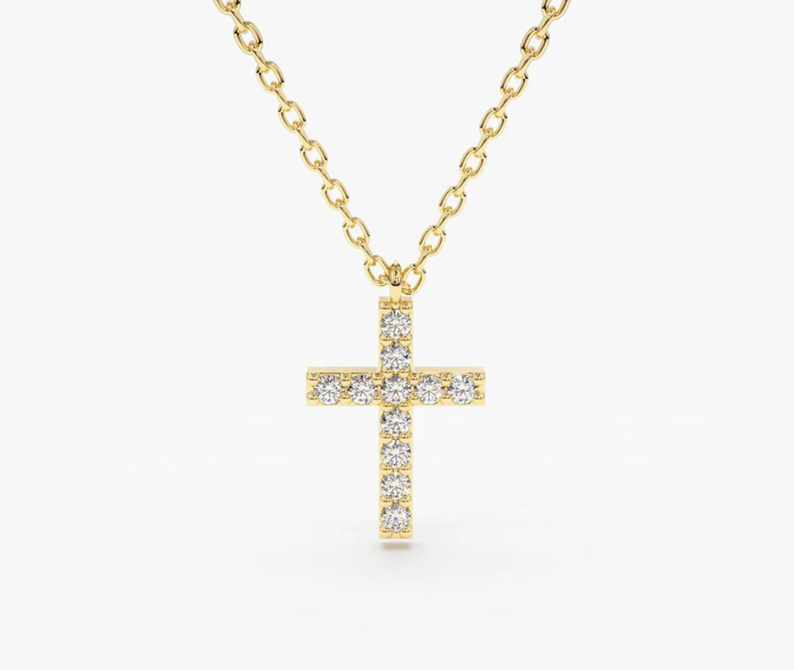 Pave Cross Necklace