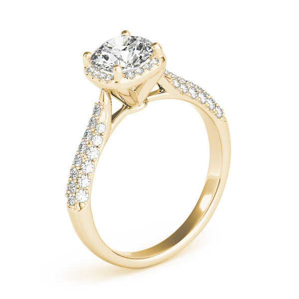 Susan Cushion Cut Halo Paved Band