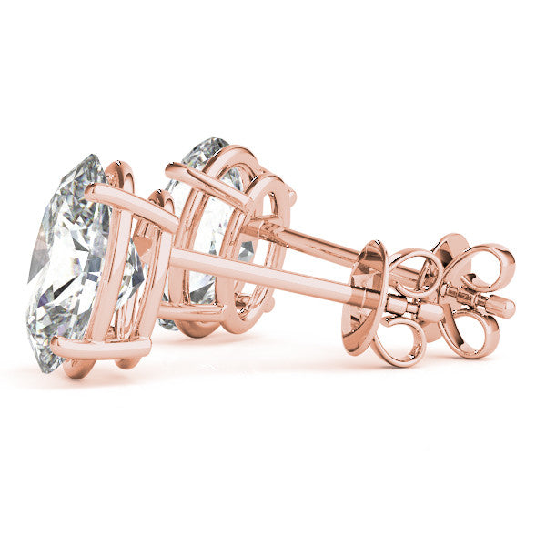 Oval Cut Push Back Studs