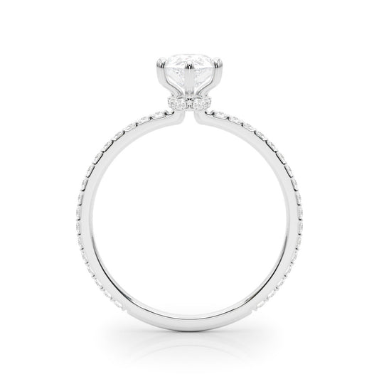 Mabel Hidden Halo Paved Band