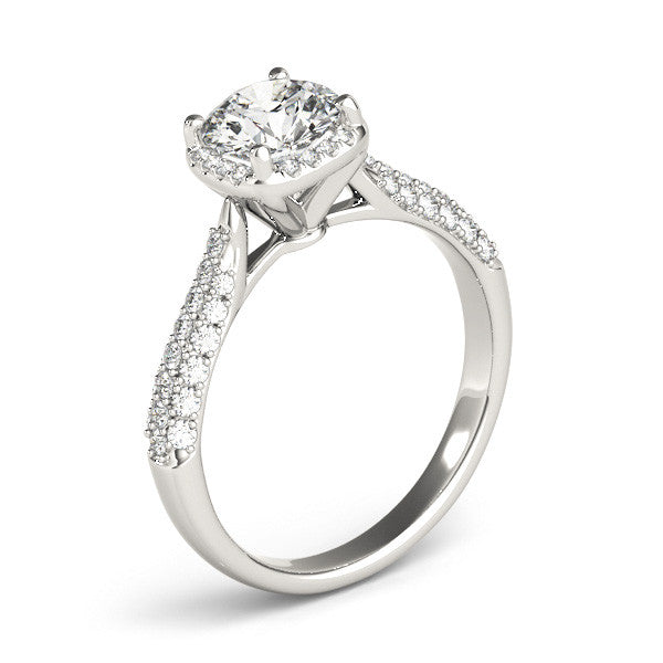 Susan Cushion Cut Halo Paved Band