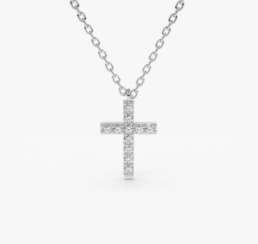 Pave Cross Necklace