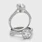 Susan Cushion Cut Halo Paved Band
