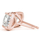 Princess Cut Hidden Halo Push Back Studs