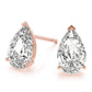 Pear Cut Push Back Studs
