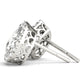 Pear Cut Hidden Halo Push Back Studs