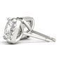 Princess Cut Hidden Halo Push Back Studs
