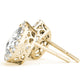 Pear Cut Hidden Halo Push Back Studs