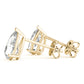 Pear Cut Push Back Studs